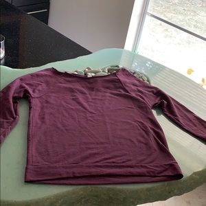 Yoga sport Next Level scoop neck deep purple top